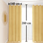 Tenda a Pannello in Velluto per Interni con Anelli, 140x280 cm, Oro