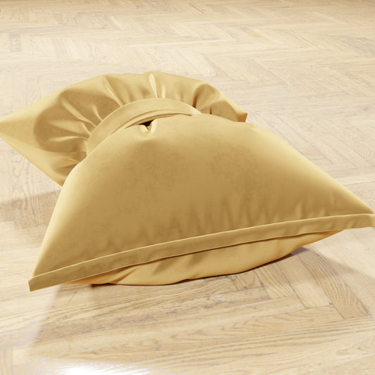 Cuscino Arredo Fiocco in Velluto 40x50 cm, Cuscino divano Oro