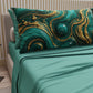 Lenzuola in Cotone, Completo Letto con Federe in Stampa Digitale Marmo Ottanio