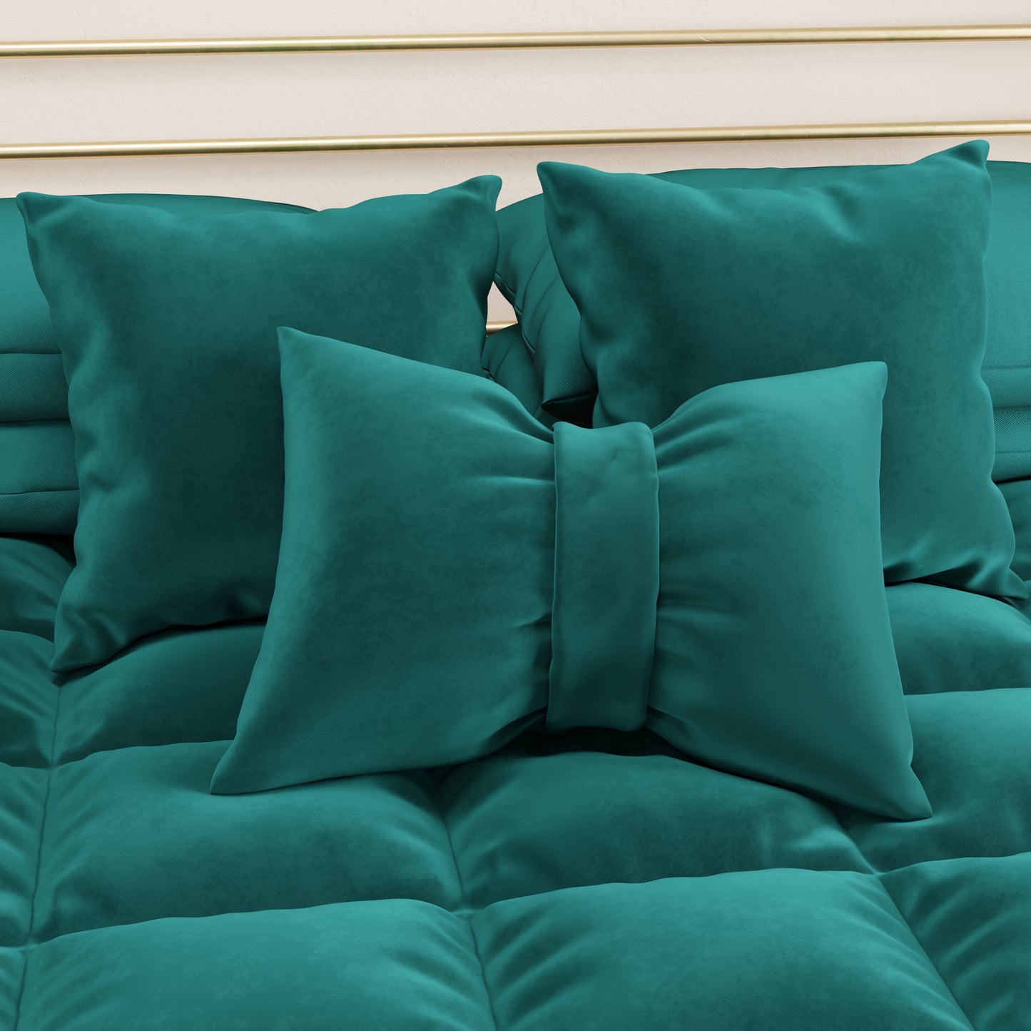 Cuscino Arredo Fiocco in Velluto 40x50 cm, Cuscino divano Ottanio