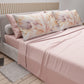 Draps en coton, Parure de lit avec taies d'oreiller en impression numérique Palmwater Poudre