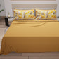 Lenzuola in Cotone, Completo Letto con Federe in Stampa Digitale Palmwater Giallo