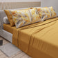 Lenzuola in Cotone, Completo Letto con Federe in Stampa Digitale Palmwater Giallo