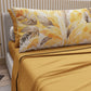 Lenzuola in Cotone, Completo Letto con Federe in Stampa Digitale Palmwater Giallo