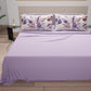 Lenzuola in Cotone, Completo Letto con Federe in Stampa Digitale Palmwater Lilla