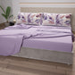 Lenzuola in Cotone, Completo Letto con Federe in Stampa Digitale Palmwater Lilla