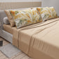 Lenzuola in Cotone, Completo Letto con Federe in Stampa Digitale Palmwater Oliva