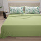 Draps en Coton, Parure de Lit avec Taies d'Oreiller en Impression Digitale Palmwater Sauge