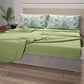 Draps en Coton, Parure de Lit avec Taies d'Oreiller en Impression Digitale Palmwater Sauge