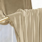 Tenda a Pannello in Velluto per Interni con Anelli, 140x280 cm, Panna
