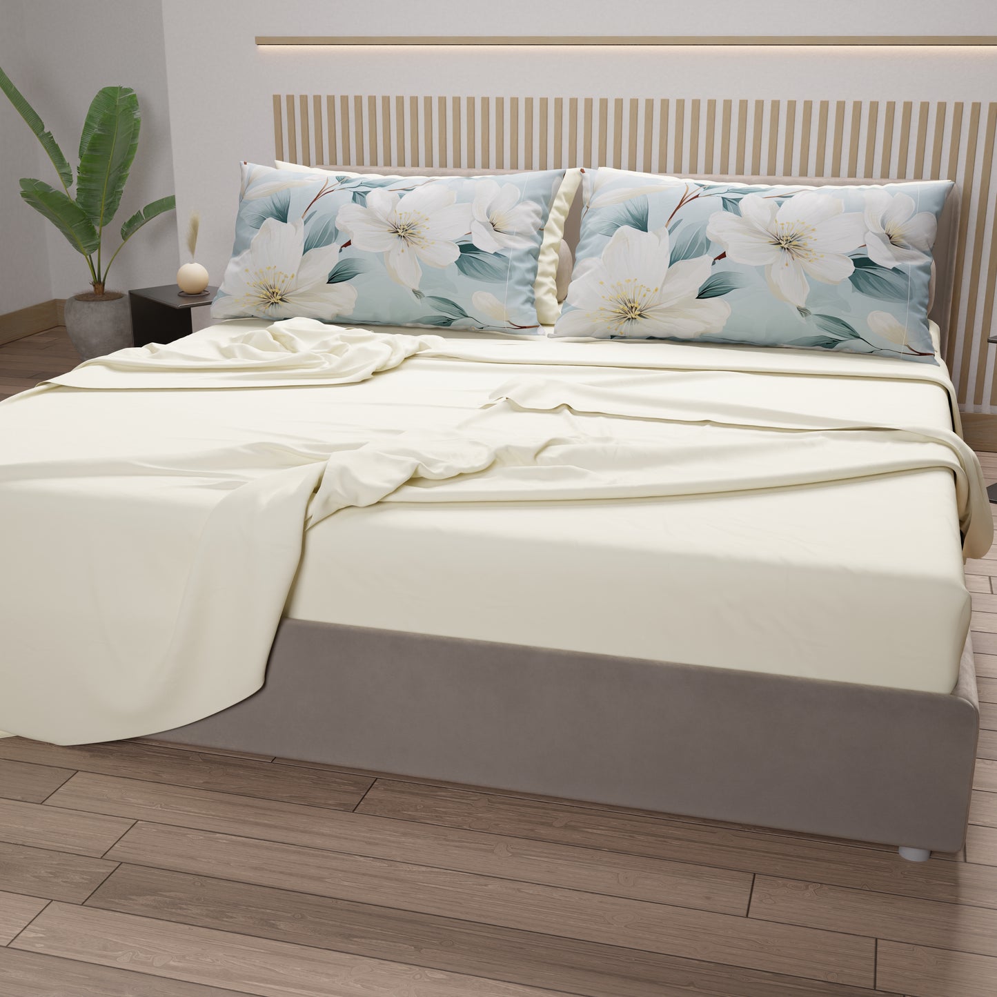 Cotton Sheets, Bed Set with Marble 01 Digital Print Pillowcases