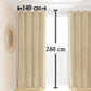 Tenda a Pannello in Velluto per Interni con Anelli, 140x280 cm, Panna