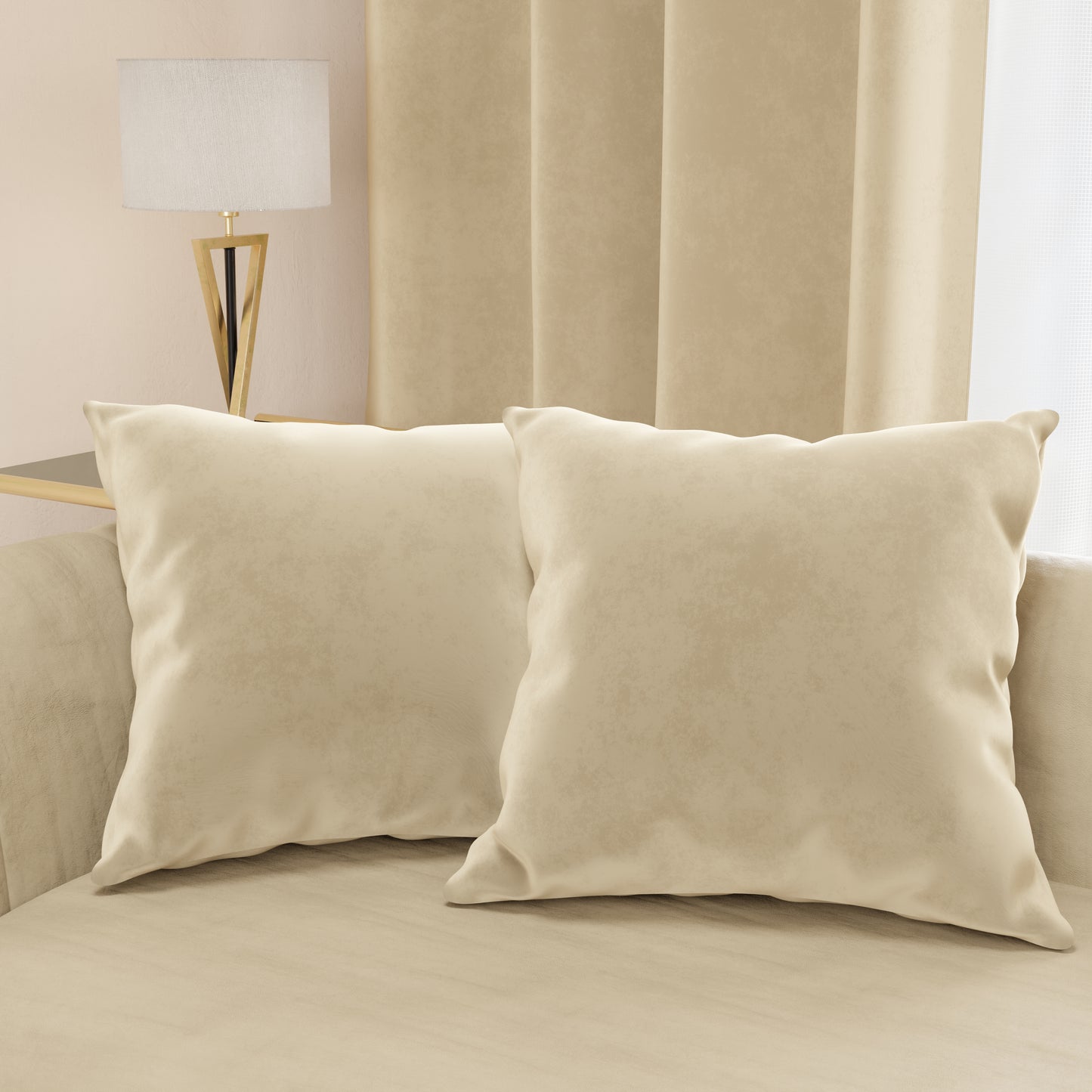 Cuscini Arredo Velluto 2 Pezzi Panna Divano Letto Made in Italy | PETTI