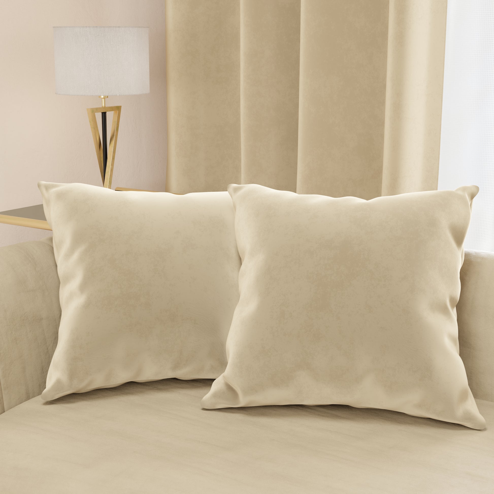 Cuscini Arredo Velluto 2 Pezzi Panna Divano Letto Made in Italy | PETTI