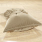 Coussin décoratif Noeud en velours 40x50 cm, coussin de canapé crème