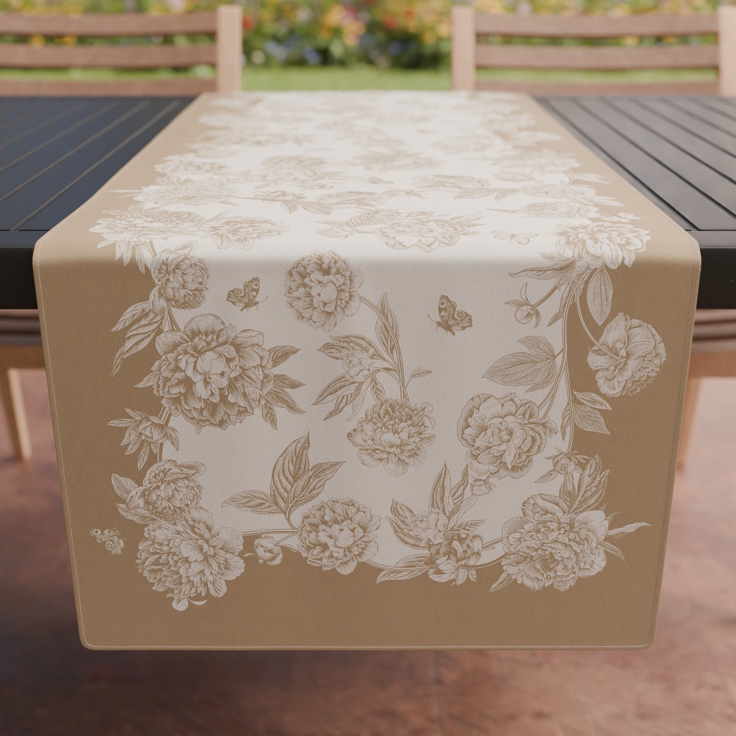 Promo Cucina Peonie Fango Tovaglia in Stampa Digitale + Tovaglia Trasparente + Runner in Omaggio