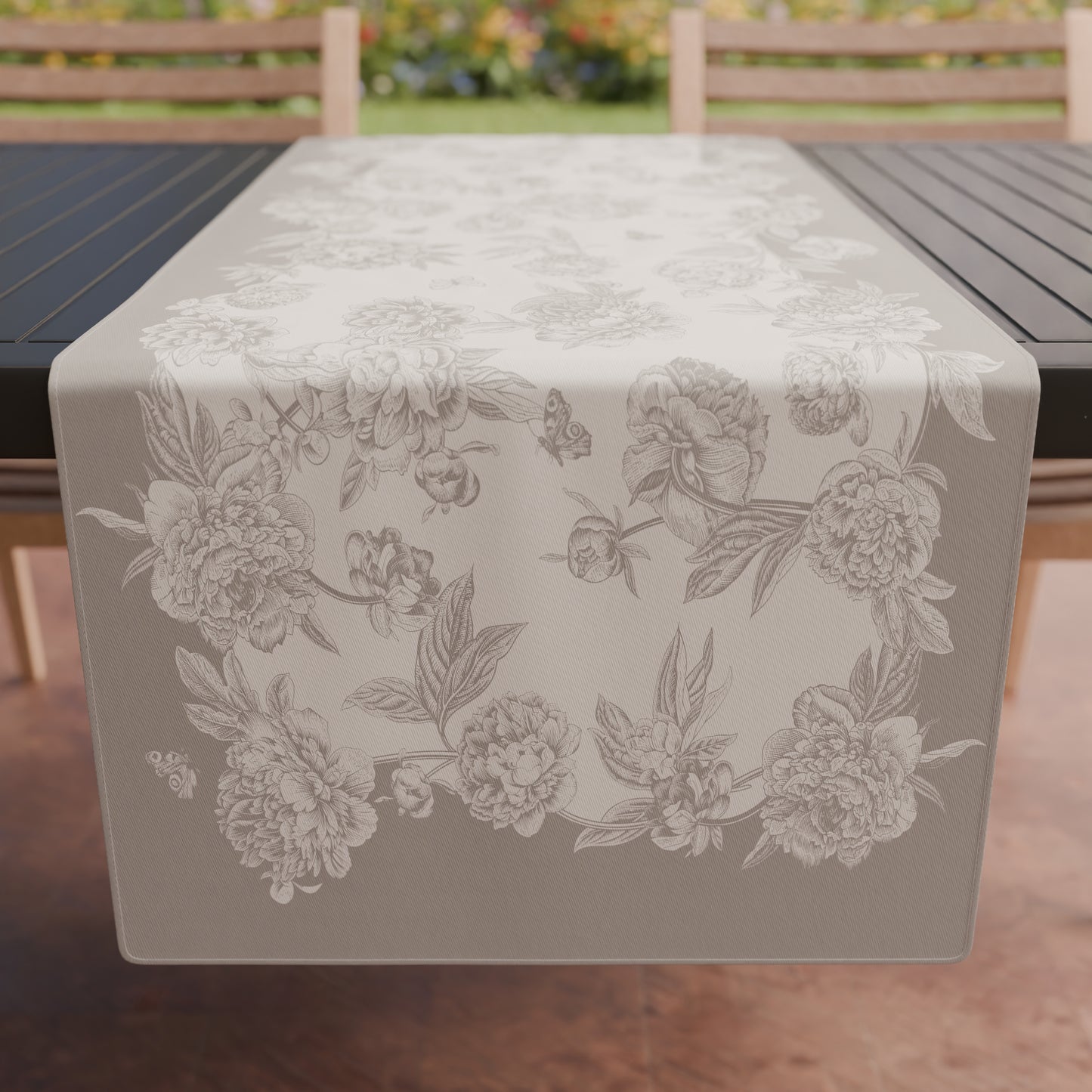 Promo Cucina Peonie Grigio Tovaglia in Stampa Digitale + Tovaglia Trasparente + Runner in Omaggio