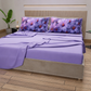 Lenzuola in Cotone, Completo Letto con Federe in Stampa Digitale Petalo 24 Lilla.