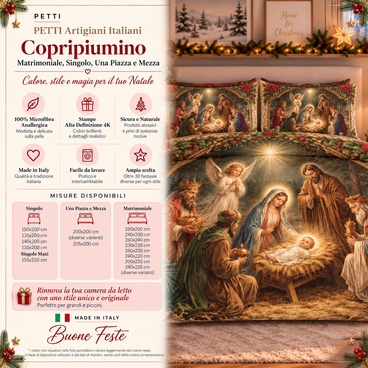 Copripiumini in Stampa Digitale Natalizi Jesus