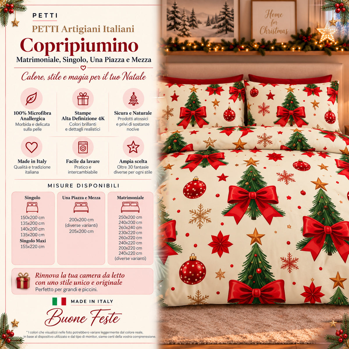 Copripiumini in Stampa Digitale Natalizi Jingle