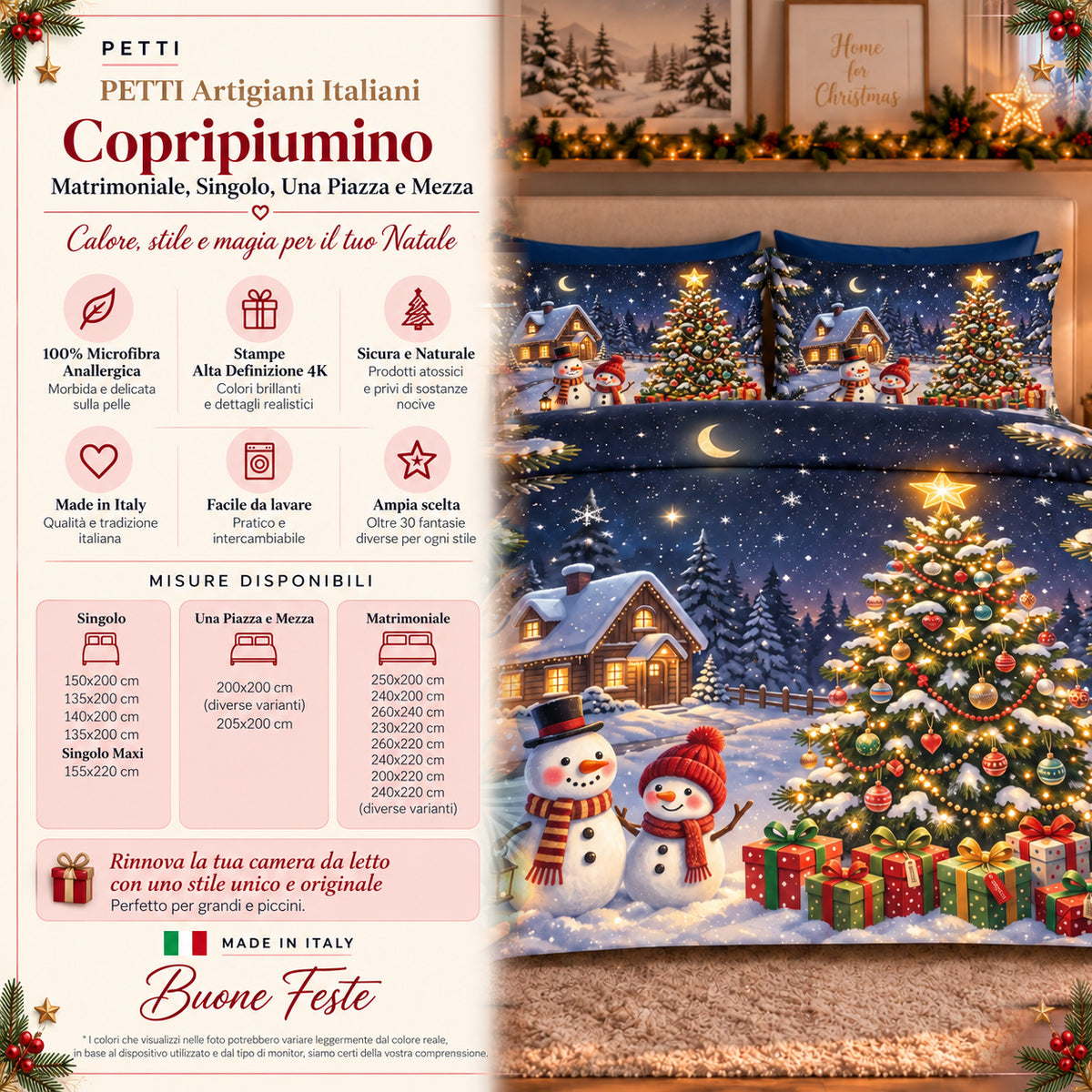 Copripiumini in Stampa Digitale Natalizi Noel Land 02
