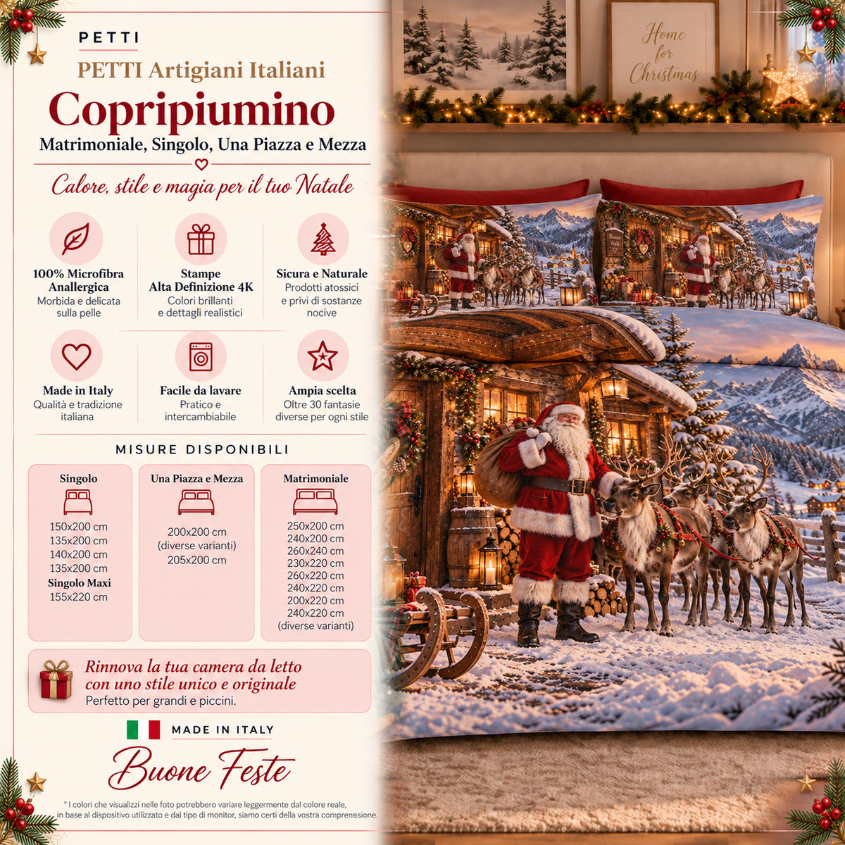 Copripiumini in Stampa Digitale Natalizi Noel Land 03