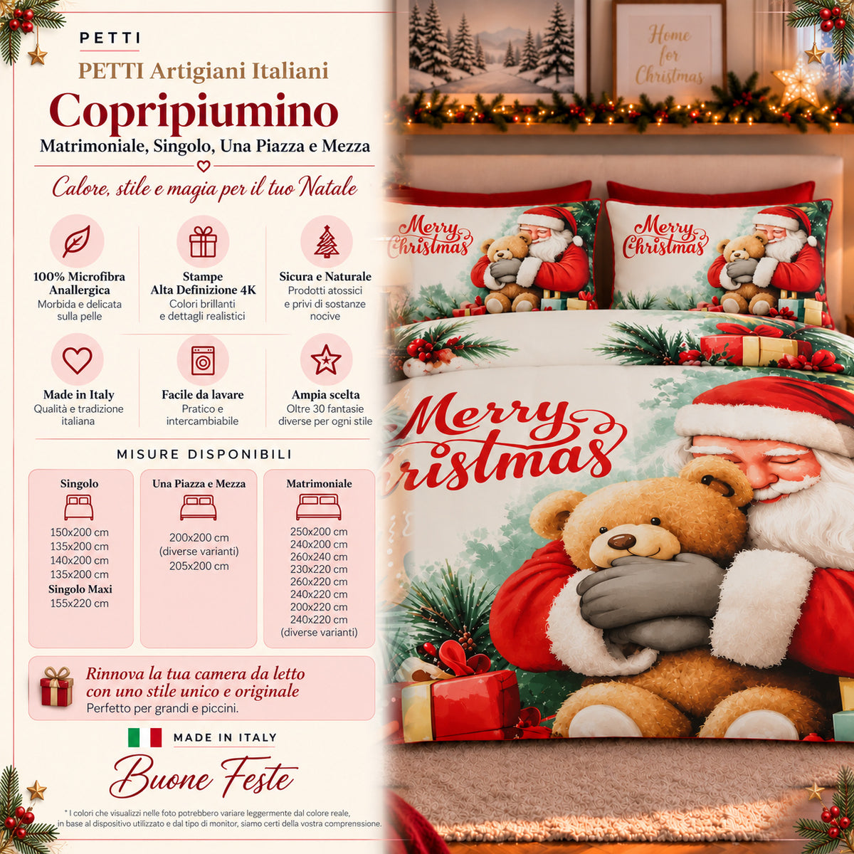 Copripiumini in Stampa Digitale Natalizi 25 Xmas 12