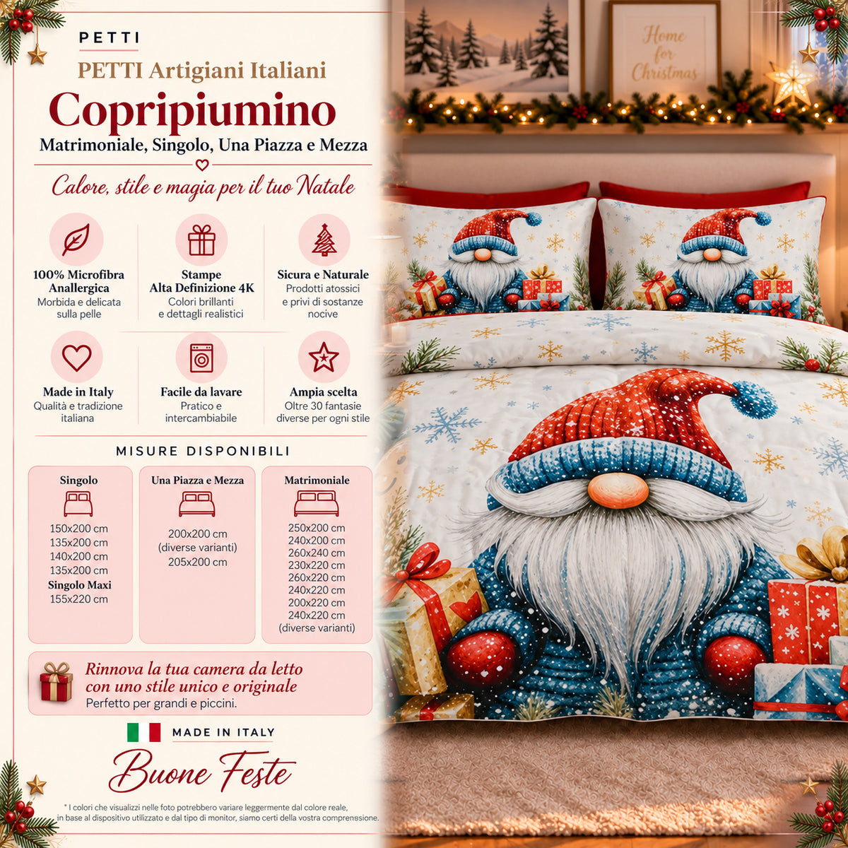 Copripiumini in Stampa Digitale Natalizi 25 Xmas 14