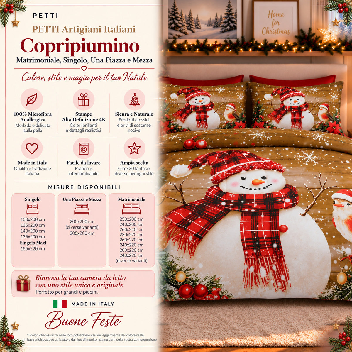 Copripiumini in Stampa Digitale Natalizi 25 Xmas 10