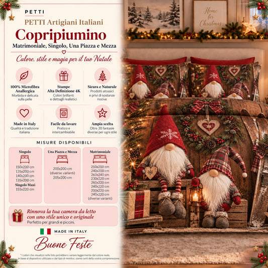 Copripiumini in Stampa Digitale Natalizi Gnomo 07