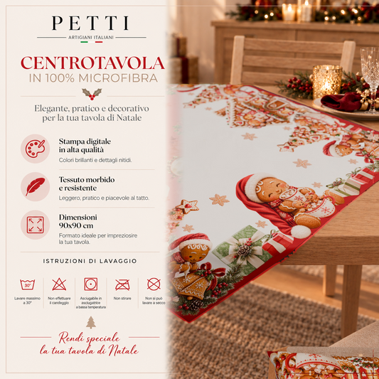 Centrotavola Natalizio per Cucina in Stampa Digitale Marzapane