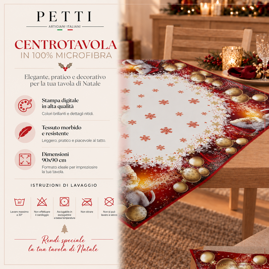 Centrotavola Natalizio per Cucina in Stampa Digitale Babbo Natale