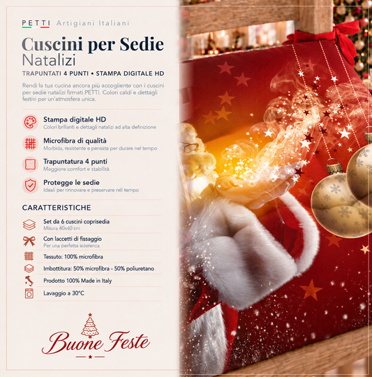 Cuscini per Sedie Natalizi Coprisedia Natalizi Babbo Natale