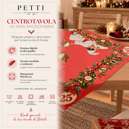 Centrotavola Natalizio per Cucina in Stampa Digitale Tombola
