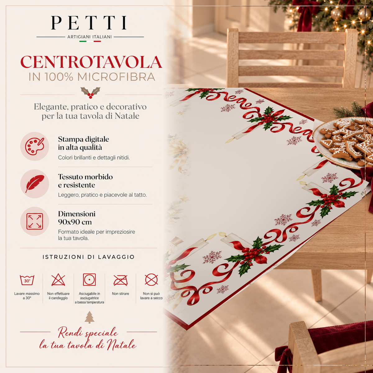 Centrotavola Natalizio per Cucina in Stampa Digitale Incanto