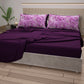 Draps en coton, Parure de lit avec taies d'oreiller en impression numérique Cobra Violet
