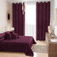Courtepointe couvre-lit printanière et automnale en velours double face prune