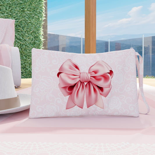 Pochette, Borsello Mare, Borse a Mano, Borsetta Piccola, Fiocco Rosa