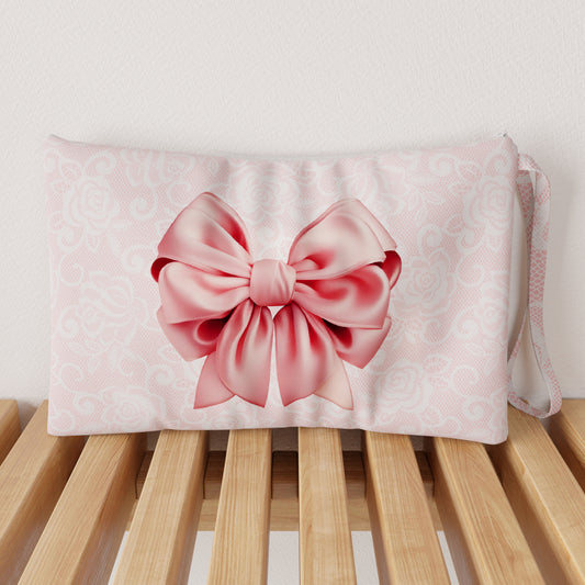 Pochette, Borsello Mare, Borse a Mano, Borsetta Piccola, Fiocco Rosa