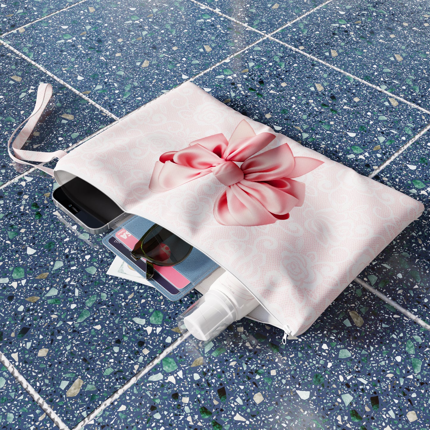 Pochette, Borsello Mare, Borse a Mano, Borsetta Piccola, Fiocco Rosa