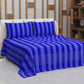 Copriletto Estivo, Coperta Leggera, con Federe Le Righe Indaco/Blu Elettrico