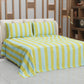 Copriletto Estivo, Coperta Leggera, con Federe Le Righe Giallo Ocra/Celeste