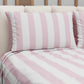 Copriletto Estivo, Coperta Leggera, con Federe Le Righe Bianco/Cipria Chiaro