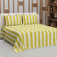 Copriletto Estivo, Coperta Leggera, con Federe Le Righe Giallo Ocra/Panna