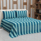 Copriletto Estivo, Coperta Leggera, con Federe Le Righe Tiffany/Ottanio