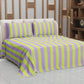 Copriletto Estivo, Coperta Leggera, con Federe Le Righe Verde Chiaro/Lilla