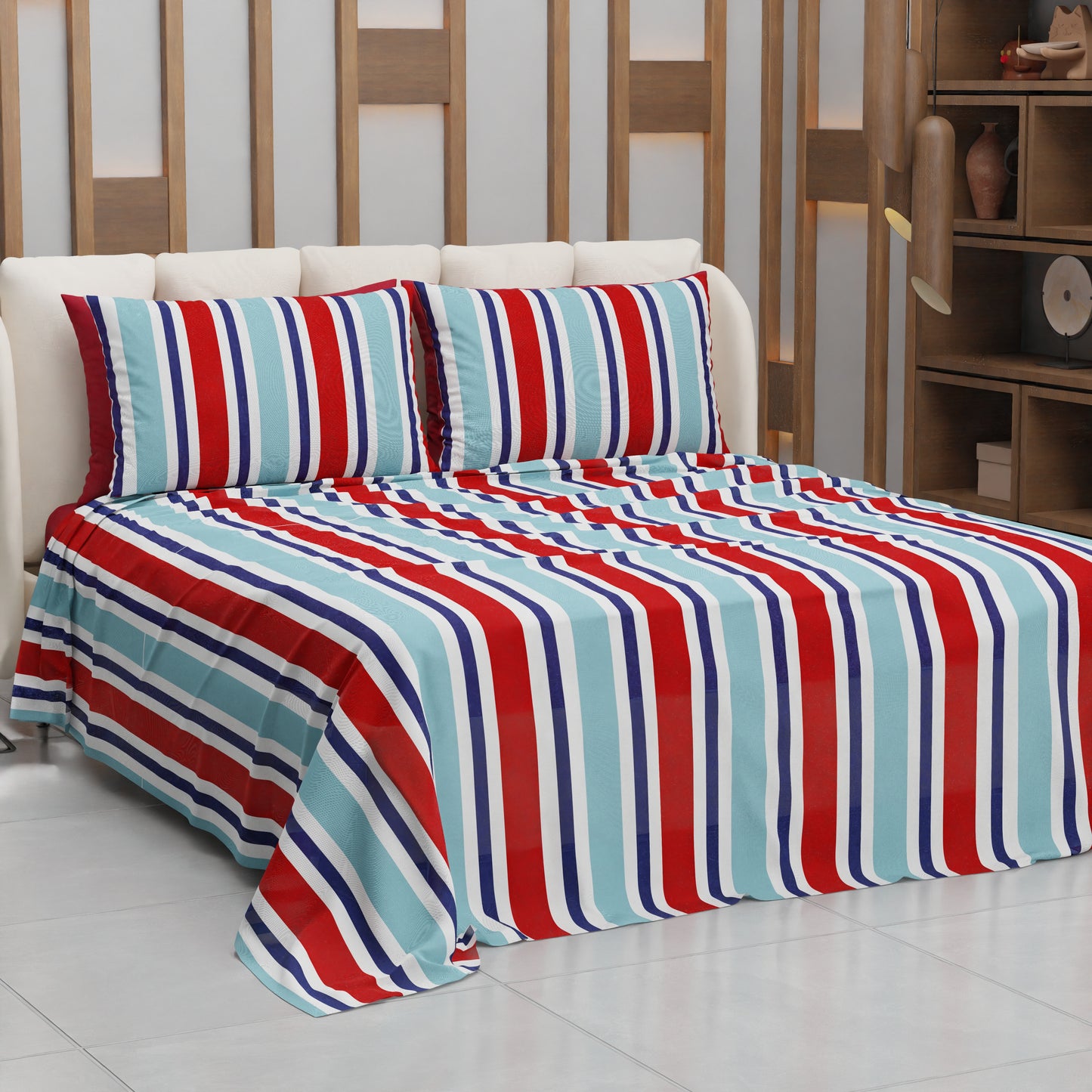 Copriletto Estivo, Coperta Leggera, con Federe Mille Righe 27