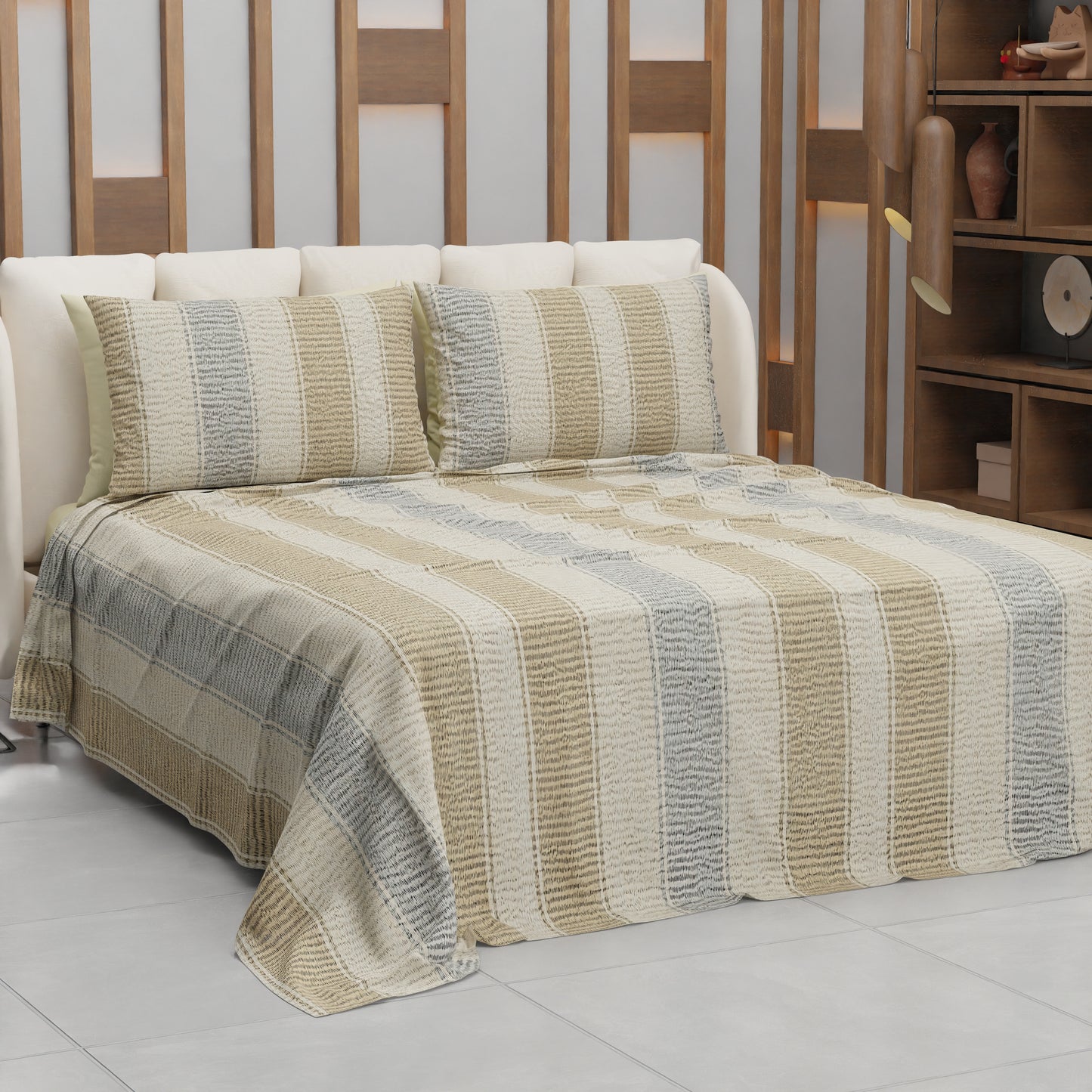 Copriletto Estivo, Coperta Leggera, con Federe Mille Righe 36