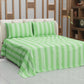 Copriletto Estivo, Coperta Leggera, con Federe Le Righe Verde Chiaro/Salvia