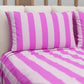 Copriletto Estivo, Coperta Leggera, con Federe Le Righe Fucsia/Rosa